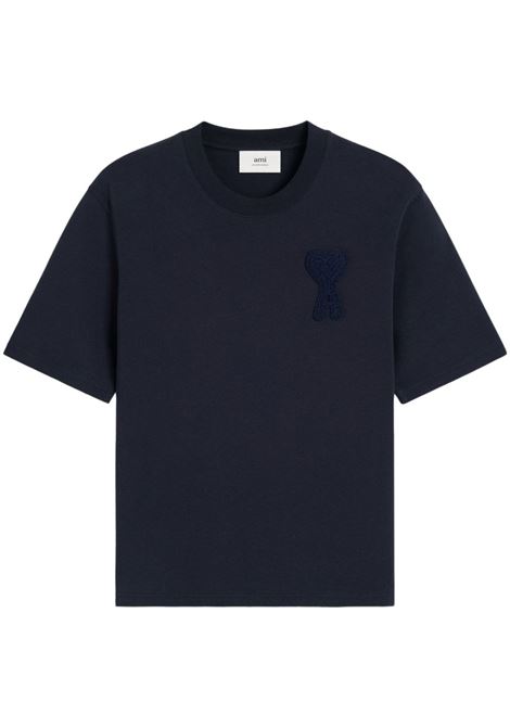 t-shirt con applicazione unisex blu AMI PARIS | HTS055.7264011